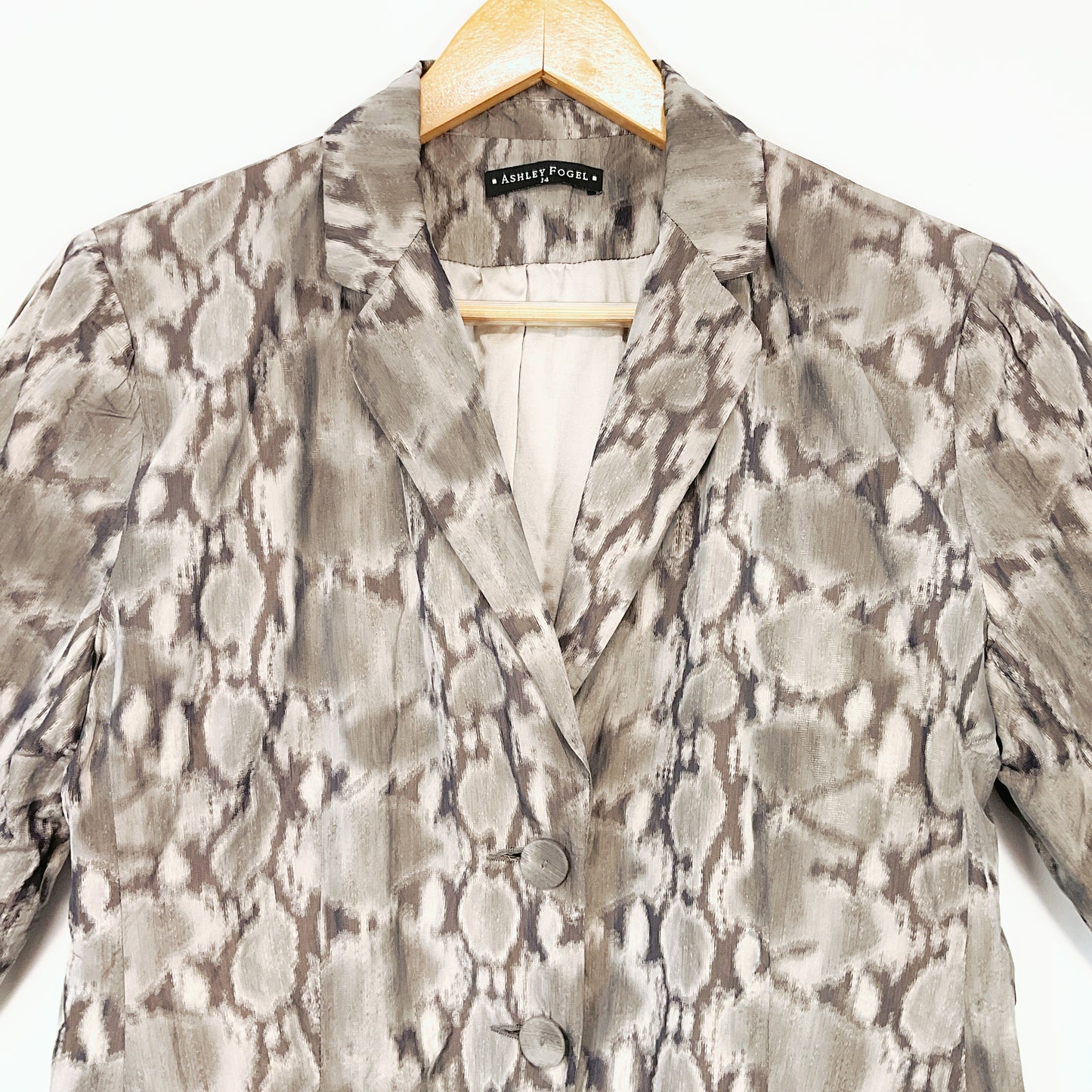 Ashley Fogel - Snakeskin Print Blazer