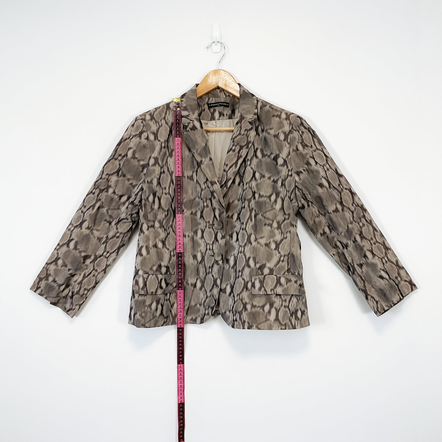 Ashley Fogel - Snakeskin Print Blazer