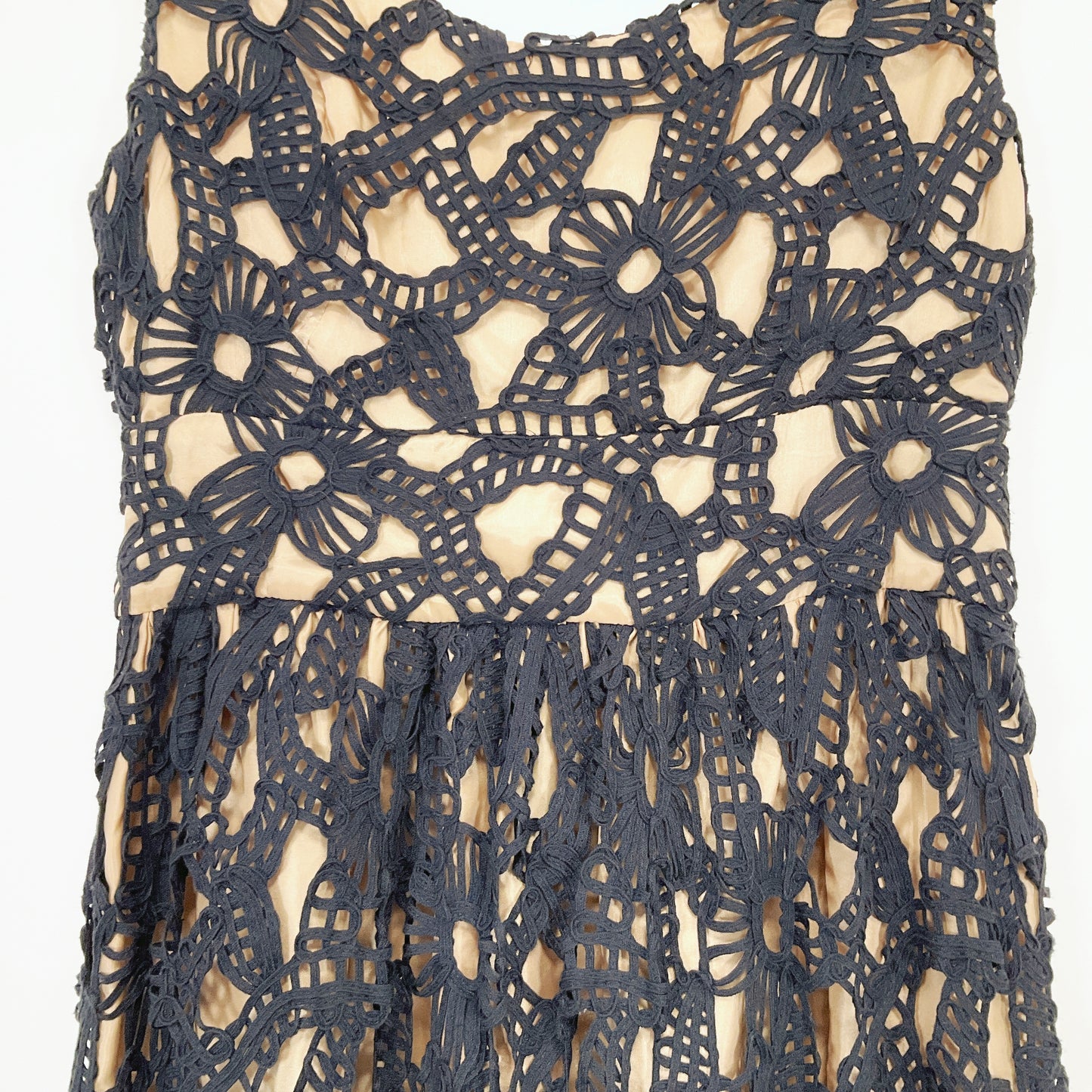 Sally Smith Sydney - Black Crochet Overlay Dress