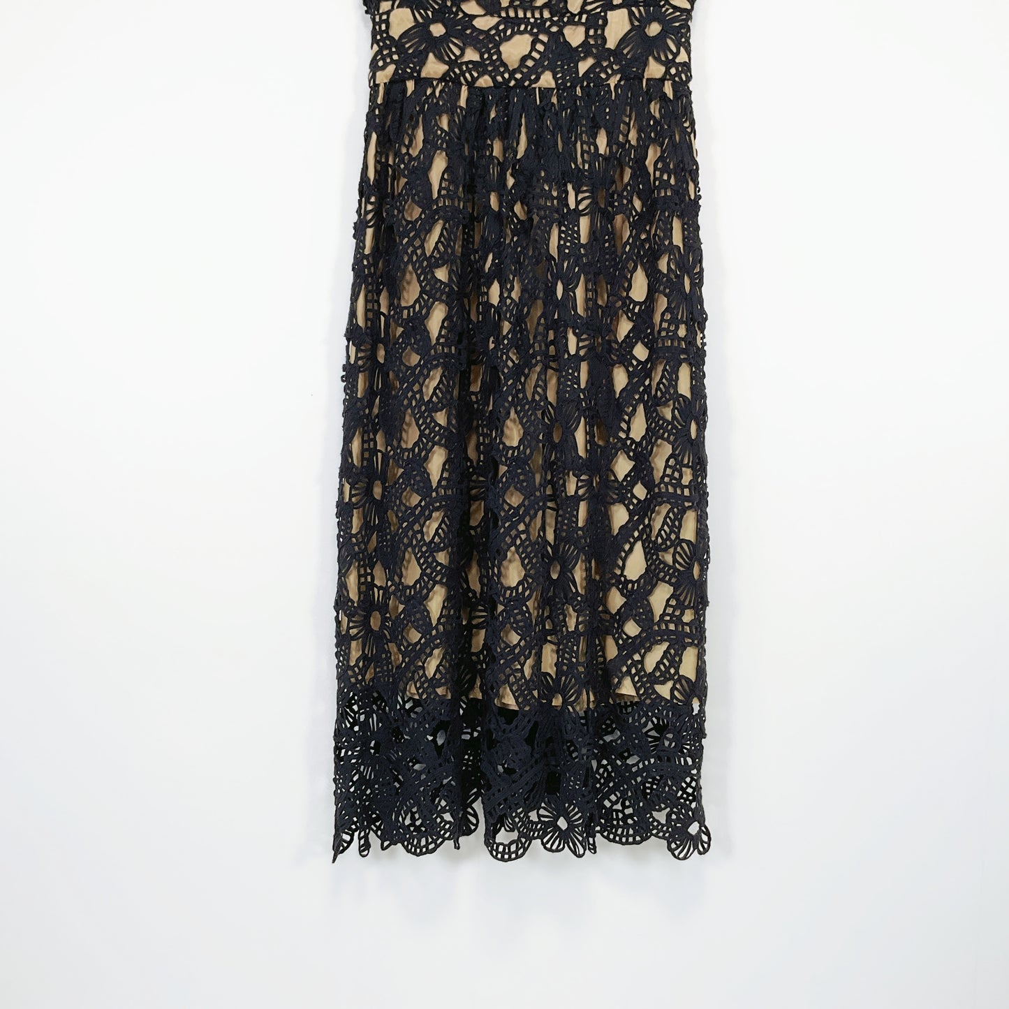 Sally Smith Sydney - Black Crochet Overlay Dress