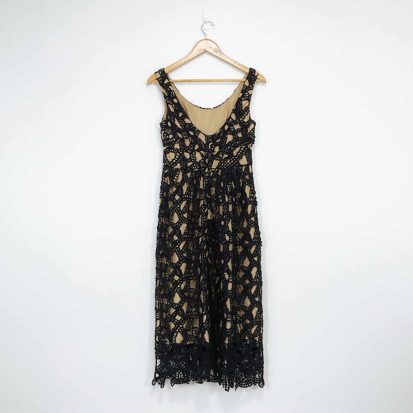 Sally Smith Sydney - Black Crochet Overlay Dress