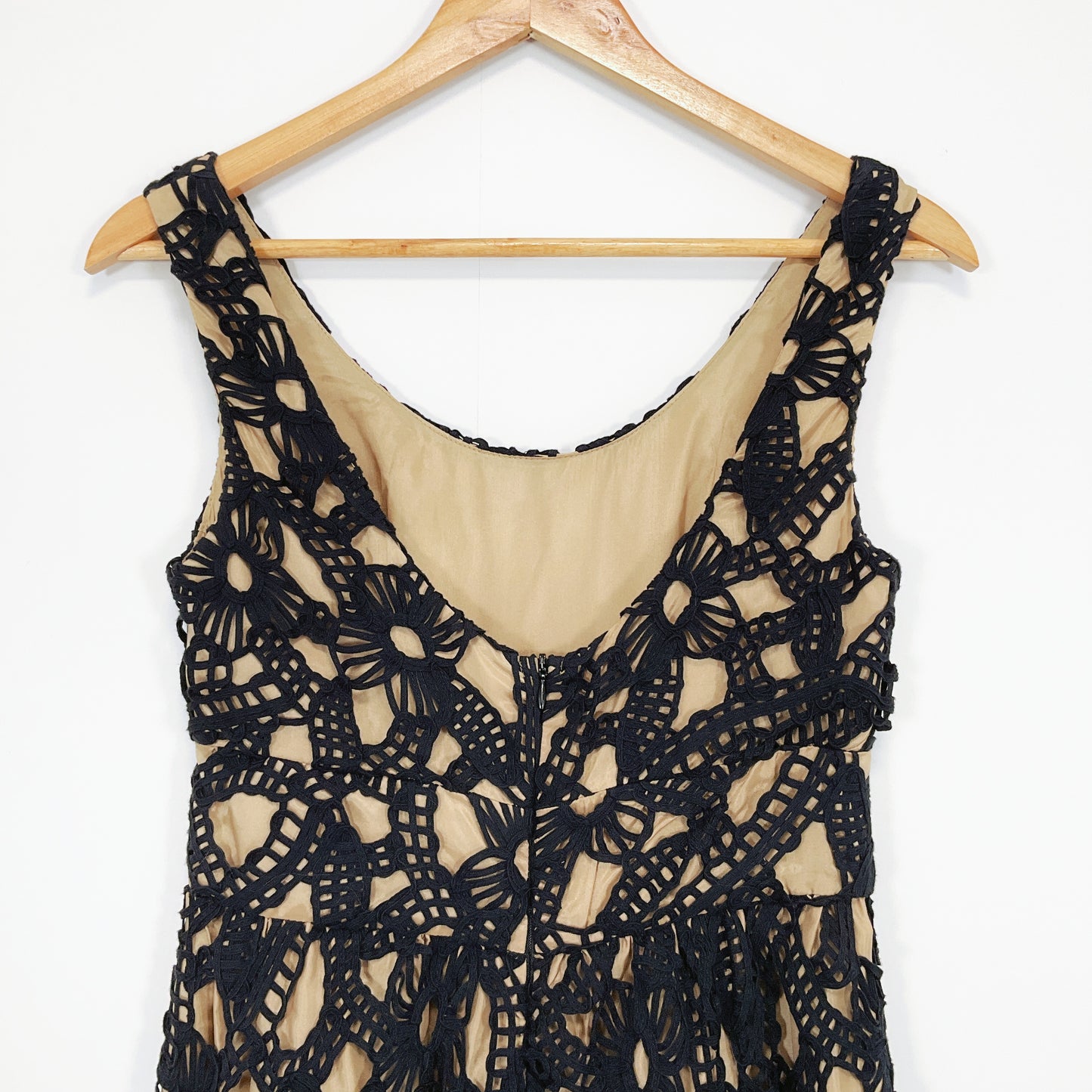Sally Smith Sydney - Black Crochet Overlay Dress