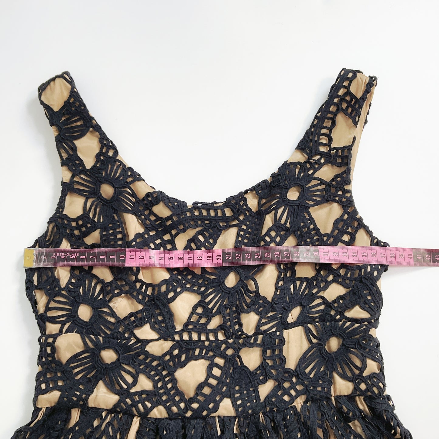 Sally Smith Sydney - Black Crochet Overlay Dress