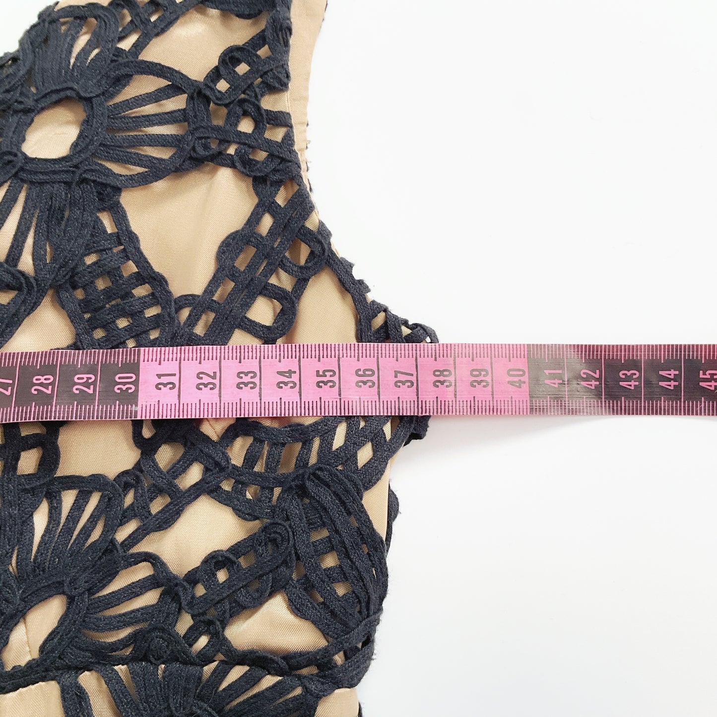 Sally Smith Sydney - Black Crochet Overlay Dress