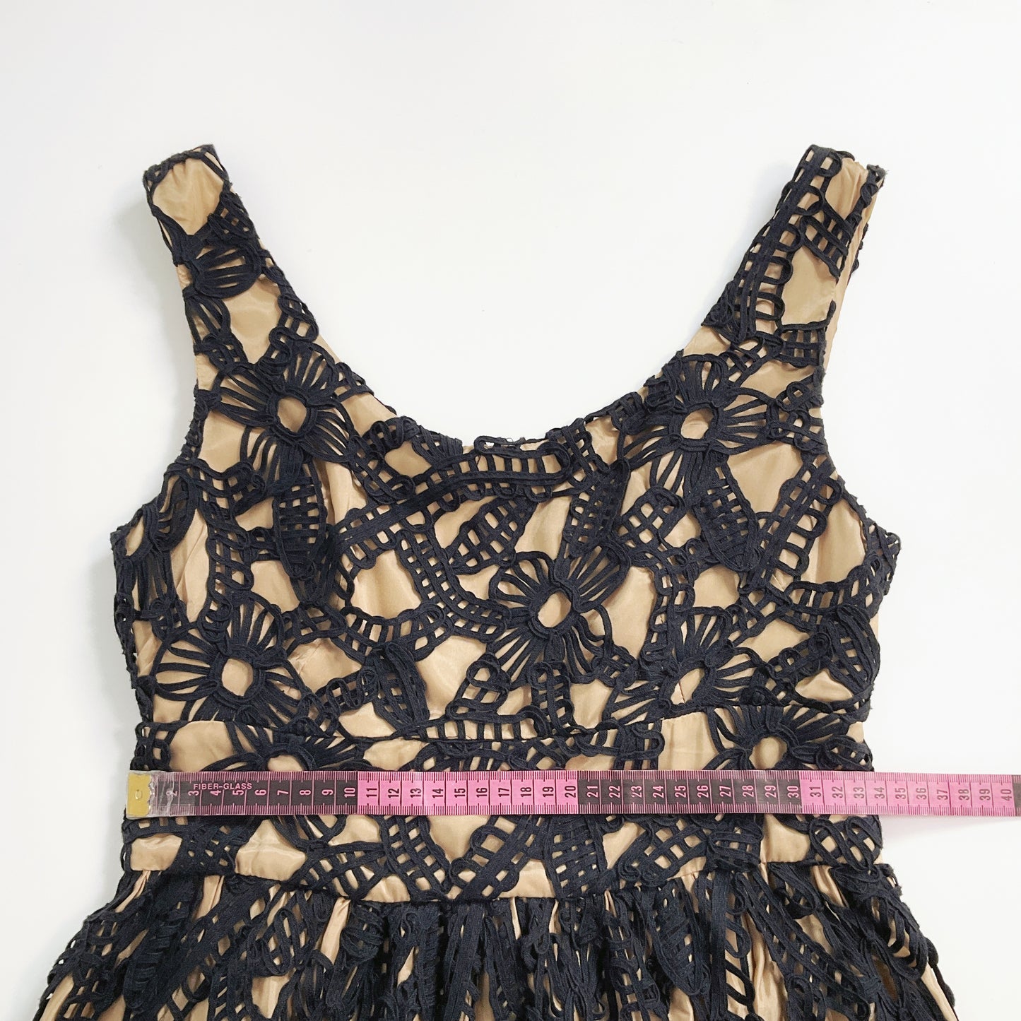 Sally Smith Sydney - Black Crochet Overlay Dress