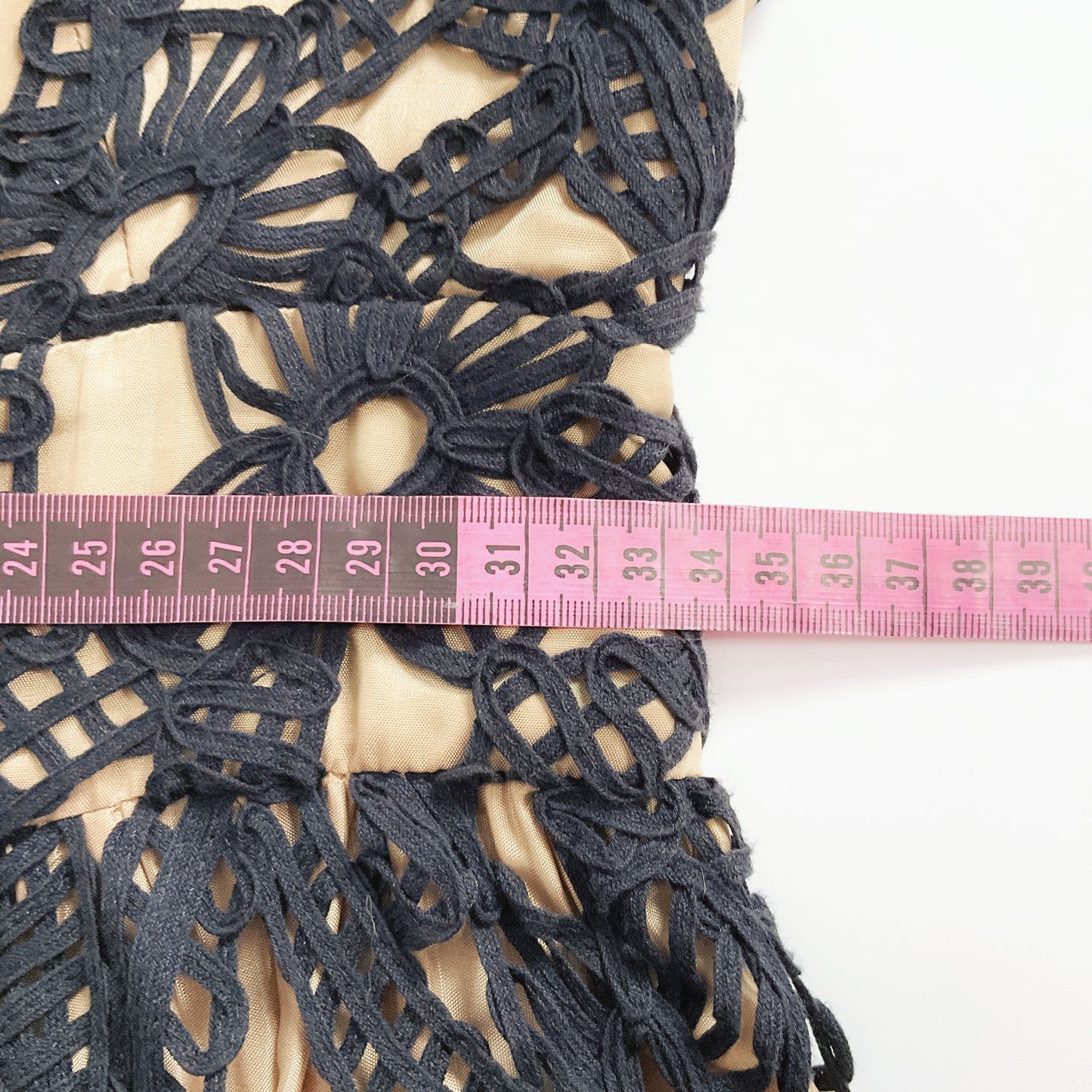 Sally Smith Sydney - Black Crochet Overlay Dress