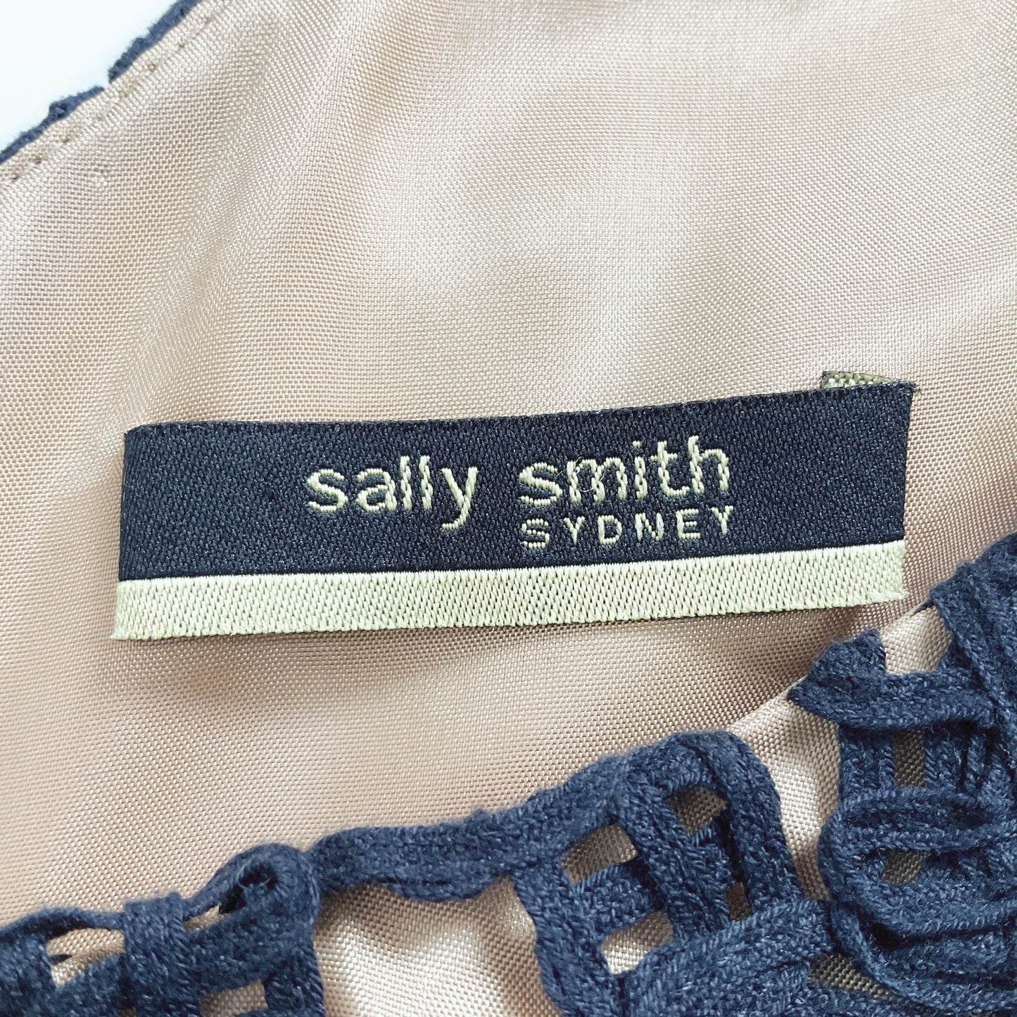 Sally Smith Sydney - Black Crochet Overlay Dress