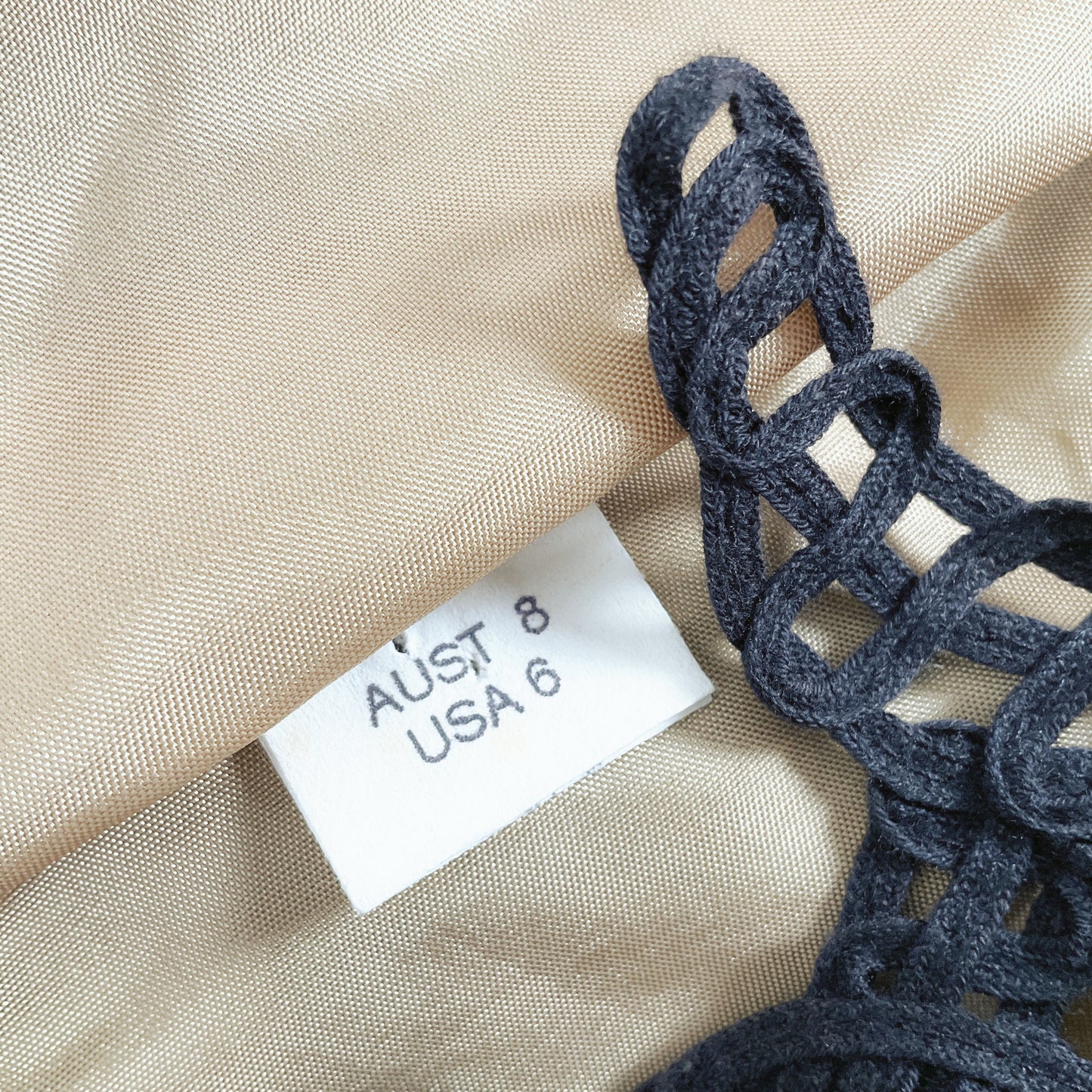 Sally Smith Sydney - Black Crochet Overlay Dress