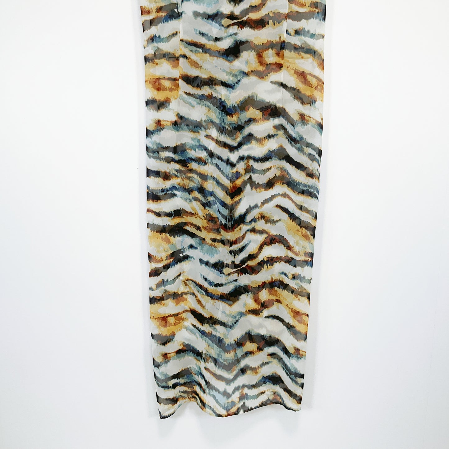 Repertoire - Abstract Print Draped Dress – NZ Made, Size 12