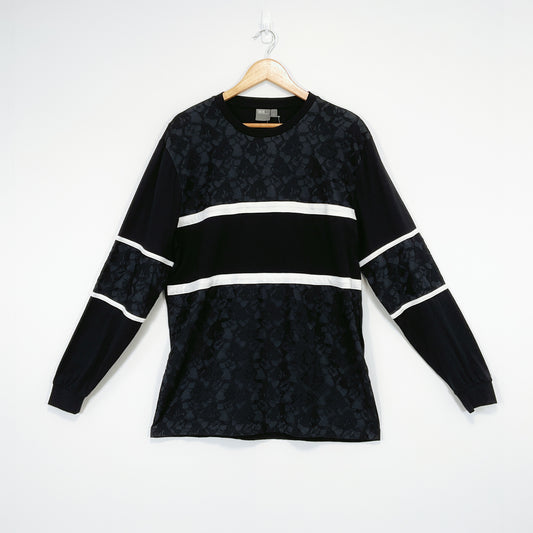 ASOS - Black Long Sleeve Top with White Stripes