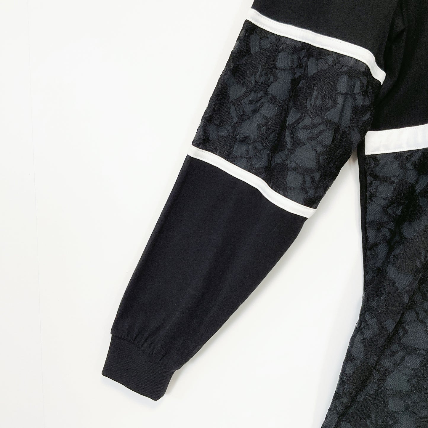 ASOS - Black Long Sleeve Top with White Stripes