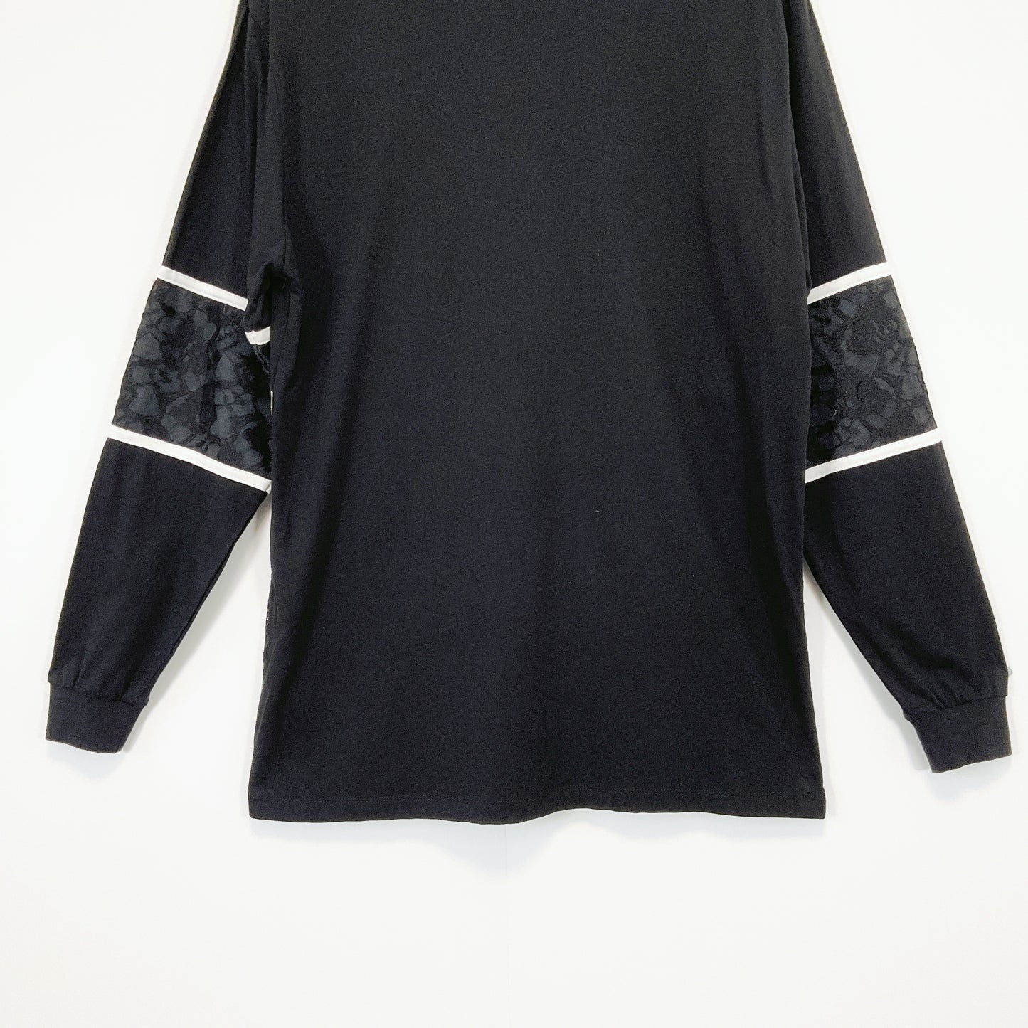 ASOS - Black Long Sleeve Top with White Stripes