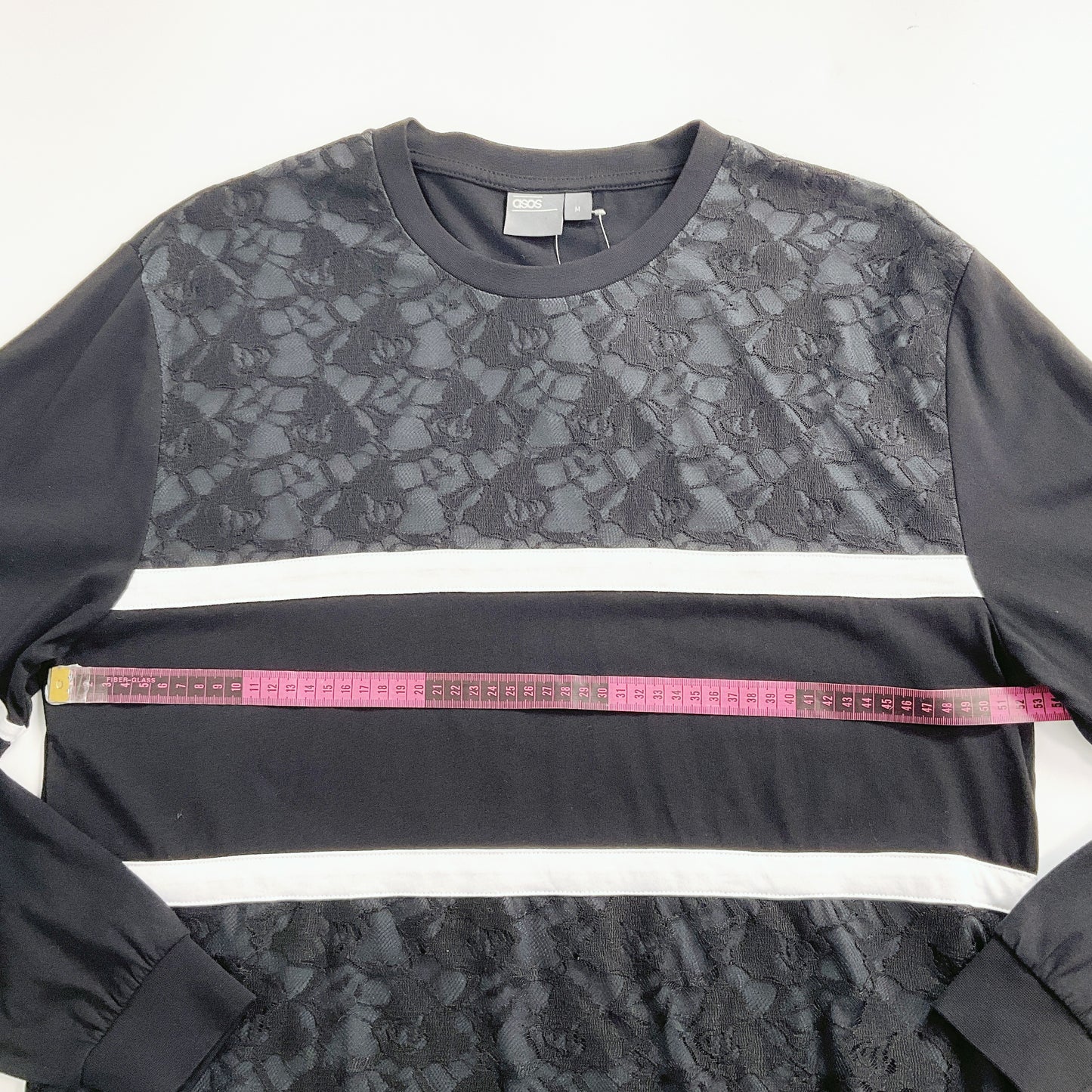 ASOS - Black Long Sleeve Top with White Stripes