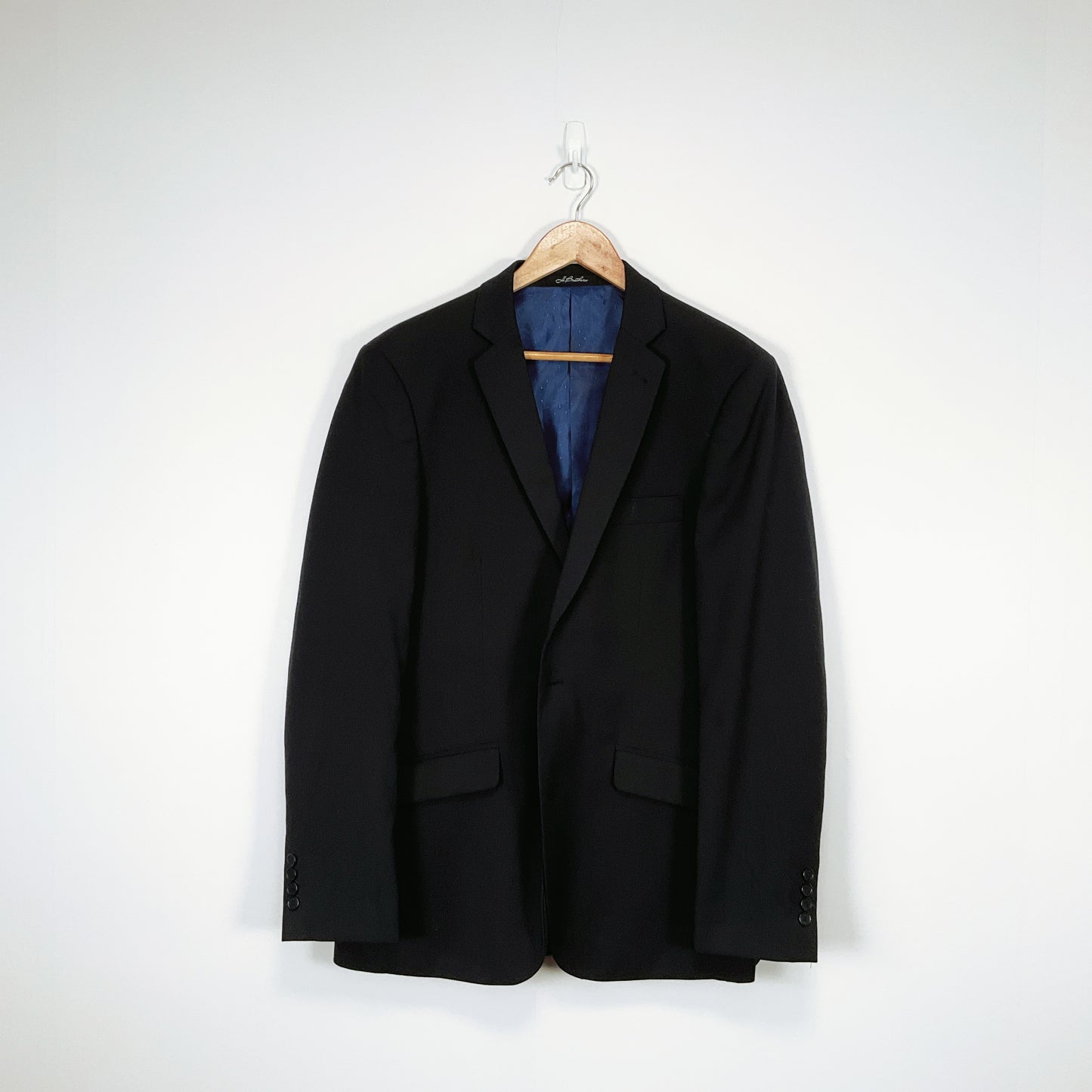 H.Brothers - Skinny Stretch Suit Blaser and Pants Set with navy lining