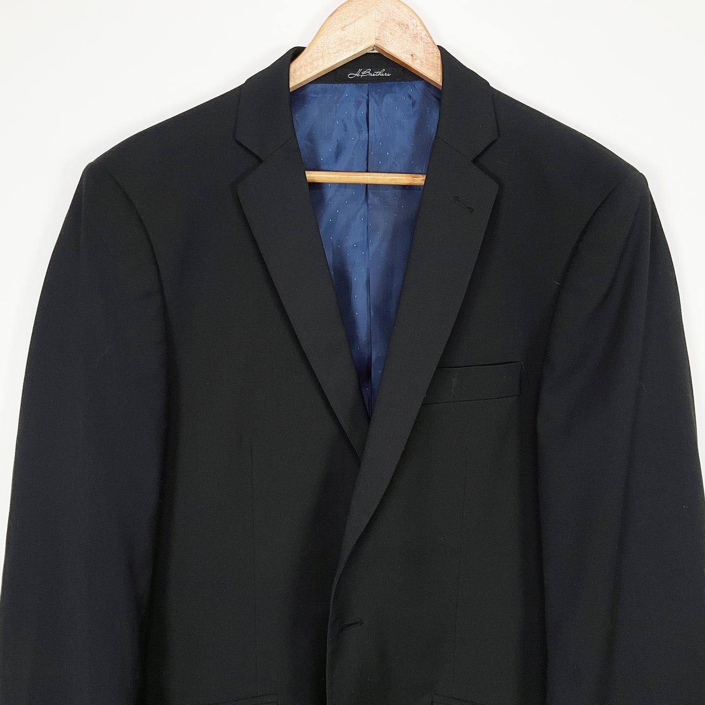 H.Brothers - Skinny Stretch Suit Blaser and Pants Set with navy lining
