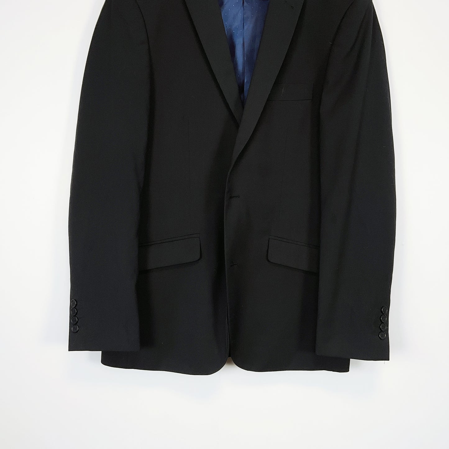 H.Brothers - Skinny Stretch Suit Blaser and Pants Set with navy lining