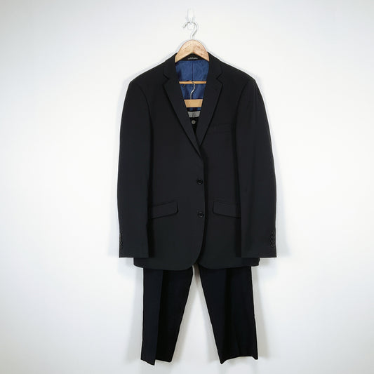 H.Brothers - Skinny Stretch Suit Blaser and Pants Set with navy lining