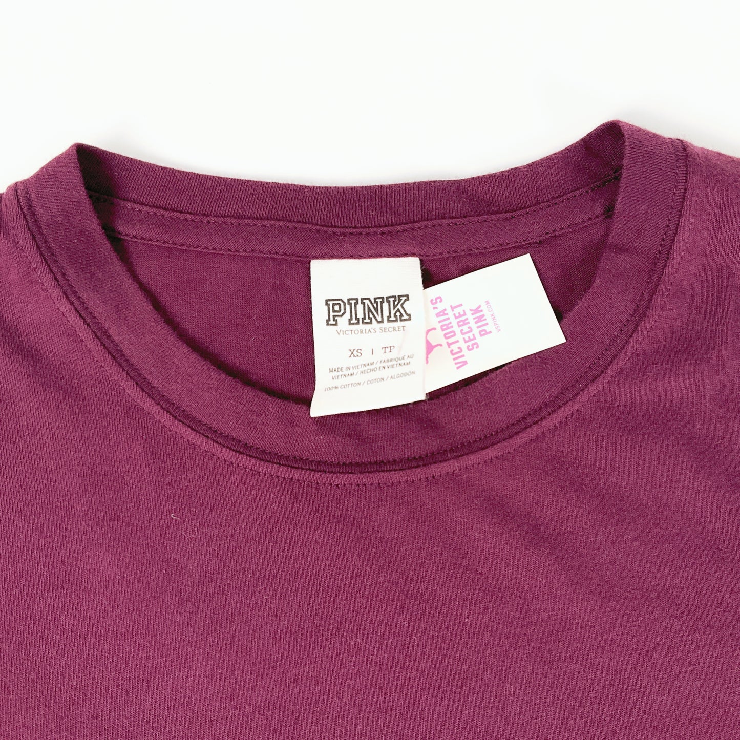 PINK Victoria’s Secret - purple long sleeve top with silver sequin