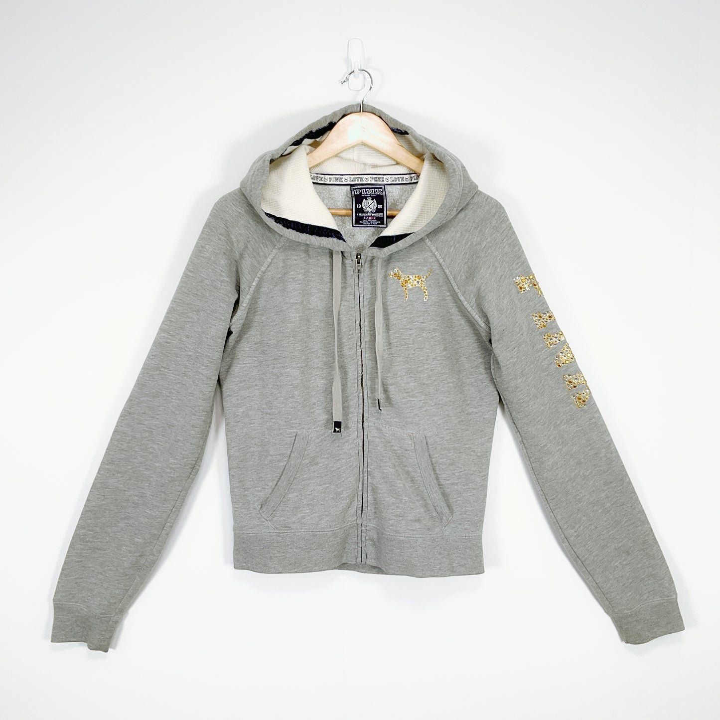 Victoria's Secret Pink - Fleece Zip Through Hoodie with Logo