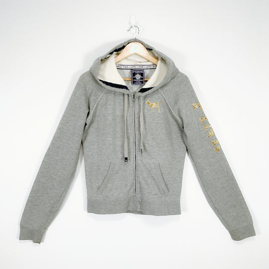 Victoria's Secret Pink - Fleece Zip Through Hoodie with Logo