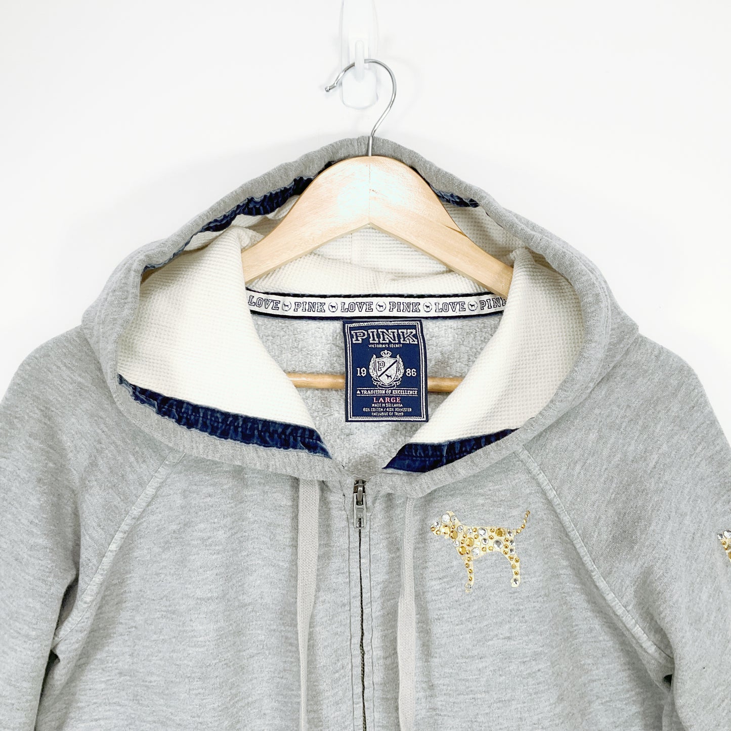 Victoria's Secret Pink - Fleece Zip Through Hoodie with Logo