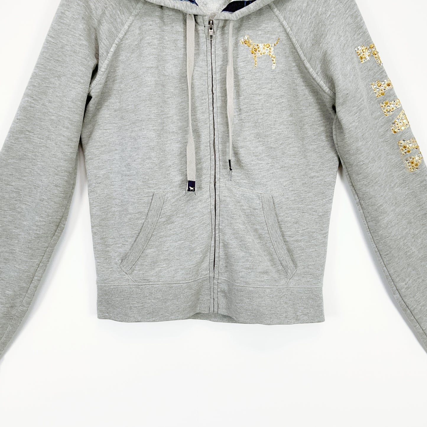 Victoria's Secret Pink - Fleece Zip Through Hoodie with Logo