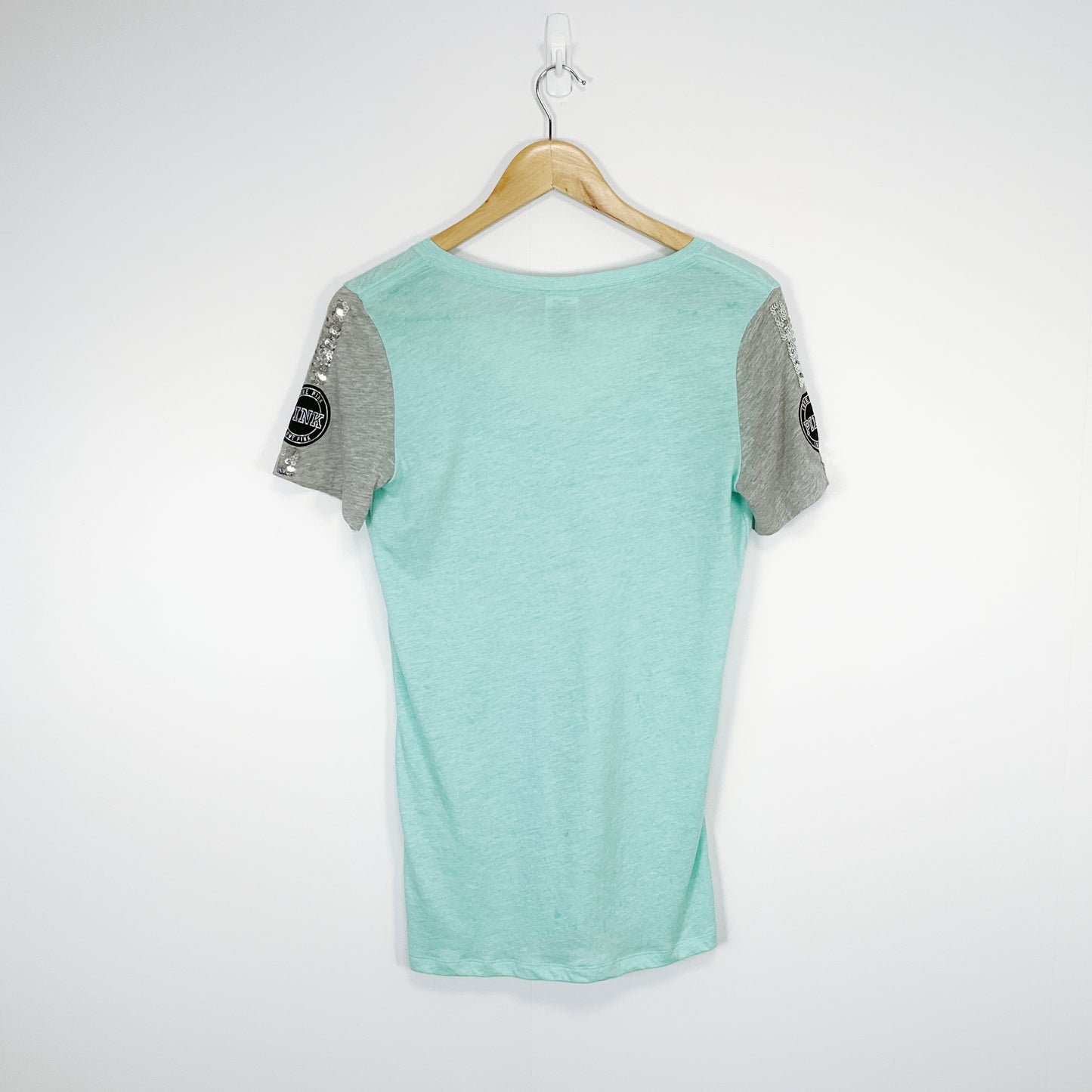 Victoria’s Secret PINK - Sequin Logo V-Neck Tee