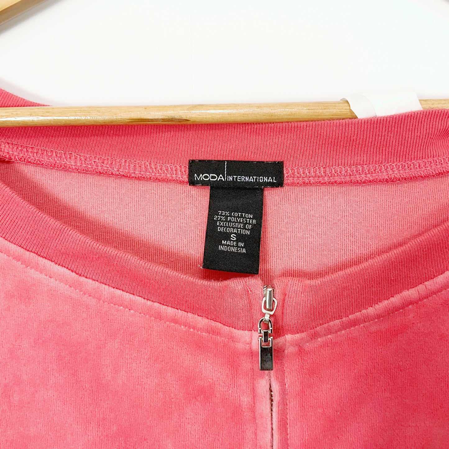 MODA International - Velvet Zip Through Tracksuit