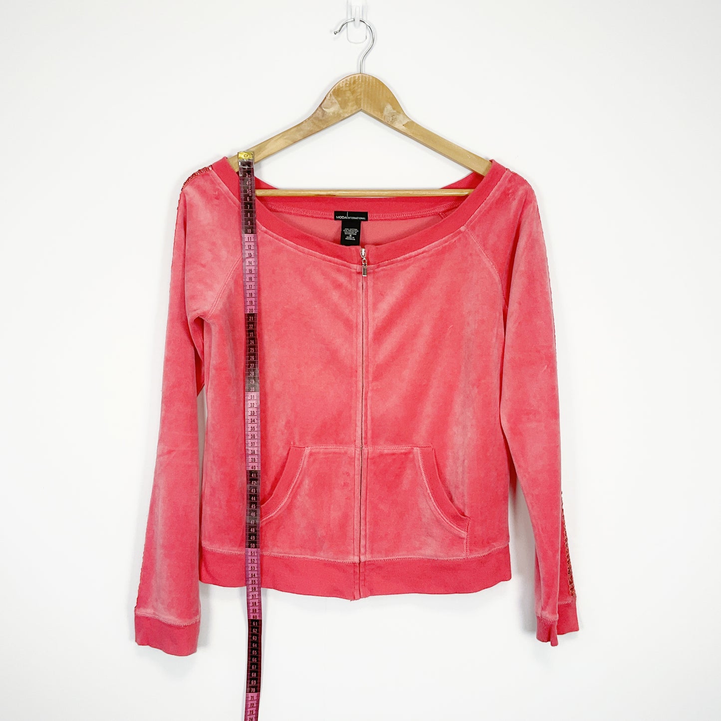 MODA International - Velvet Zip Through Tracksuit