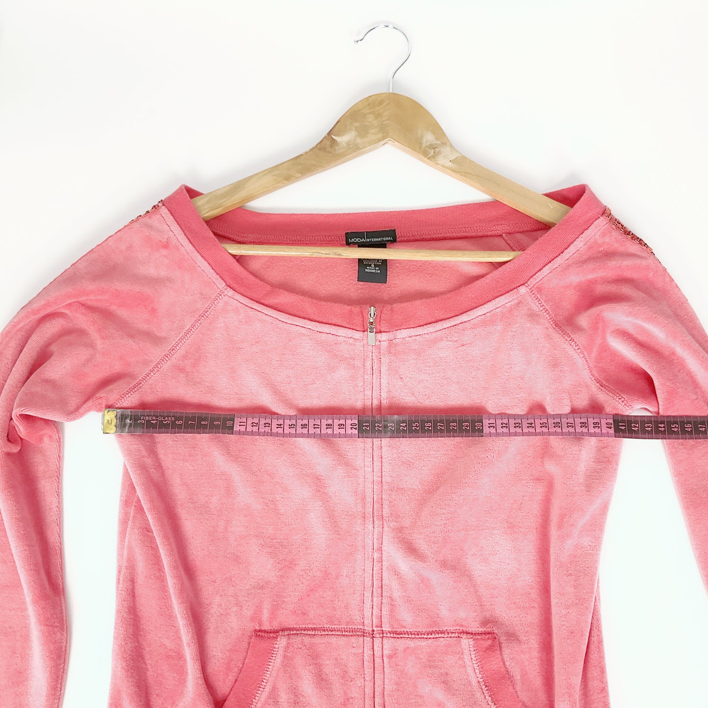 MODA International - Velvet Zip Through Tracksuit