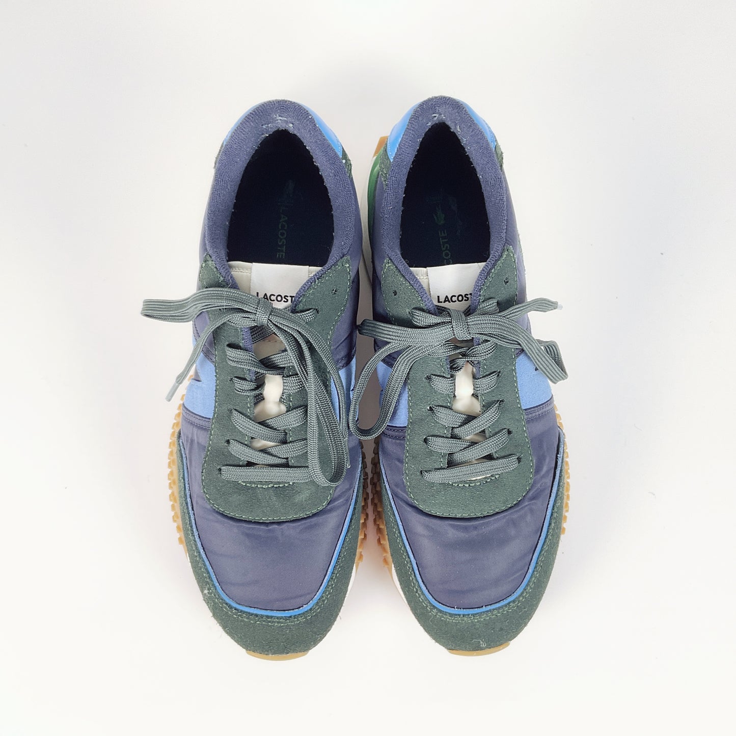 LACOSTE - Men's L-Spin Deluxe Sneakers in Navy Blue & Green