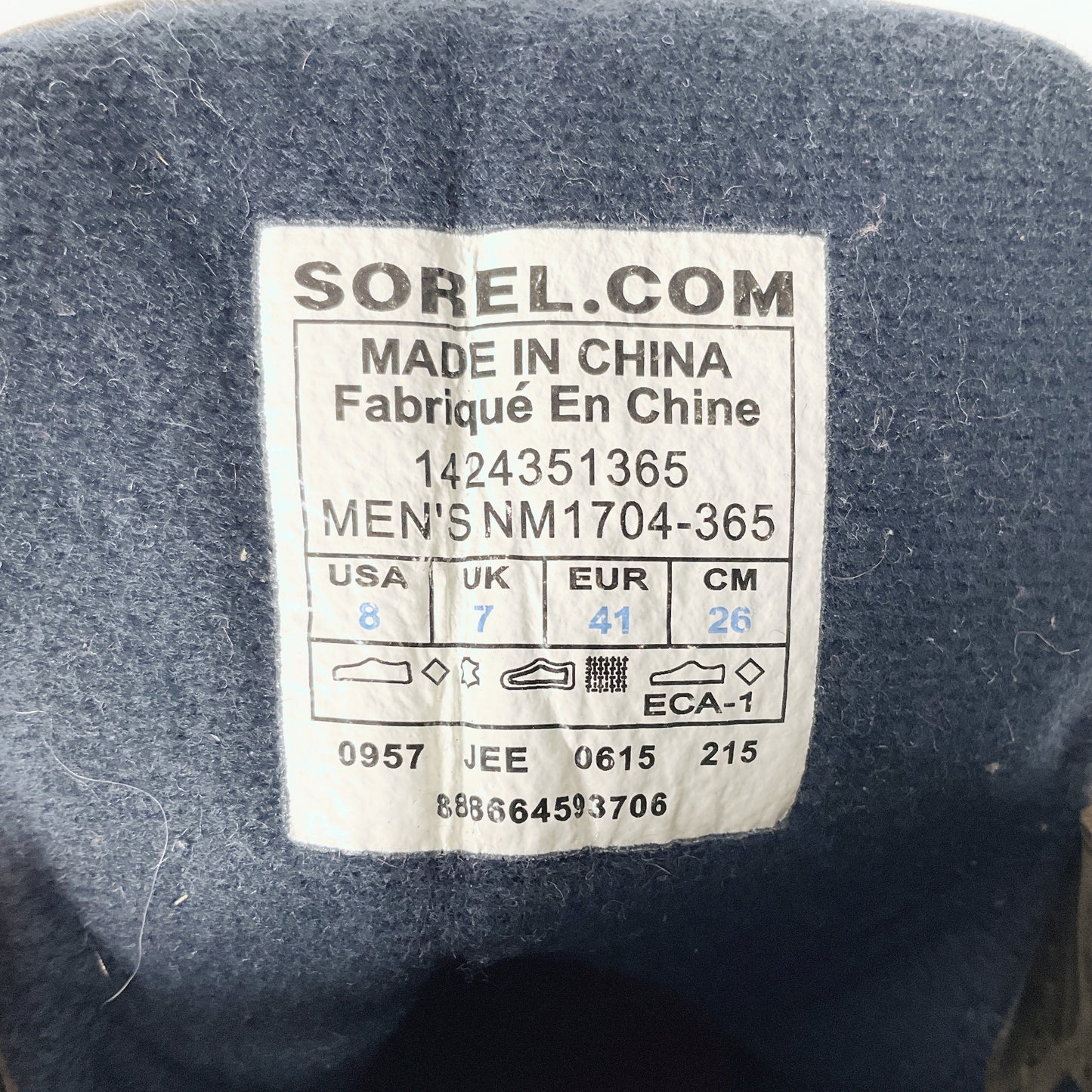 SOREL - Men's NM1704-365 Waterproof Boots in Sage &  Black