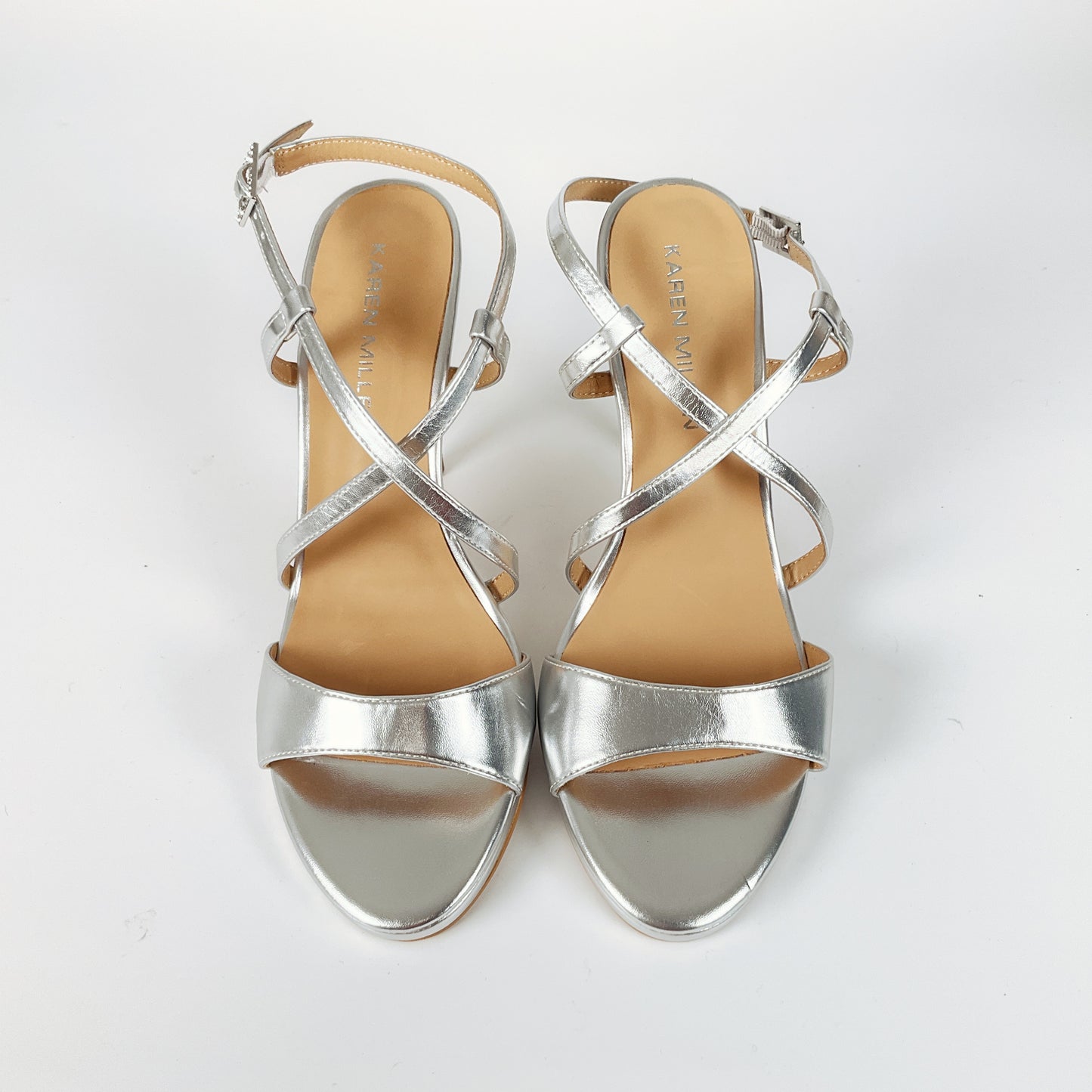 Karen Millen - Strappy Heeled Sandals in Silver