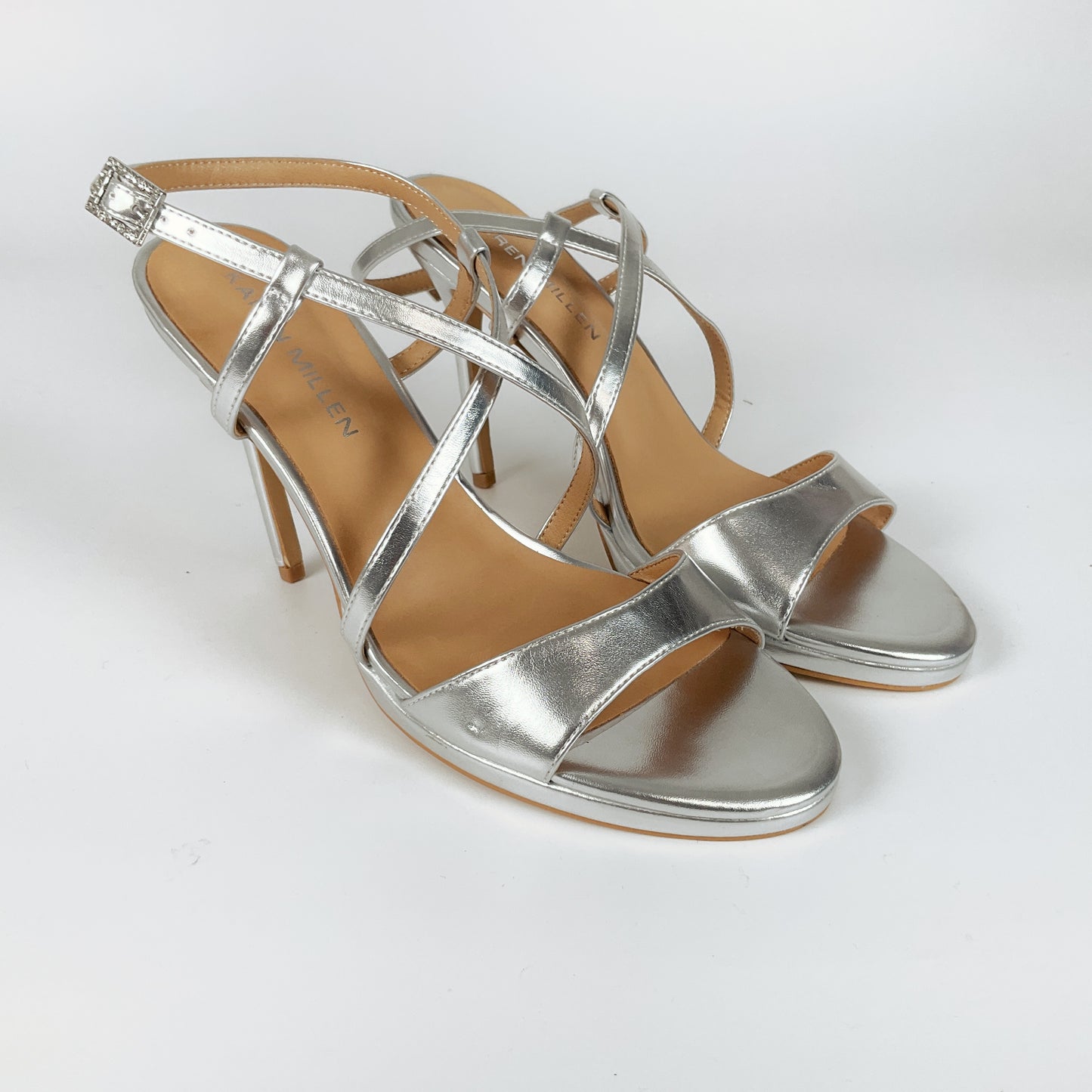Karen Millen - Strappy Heeled Sandals in Silver