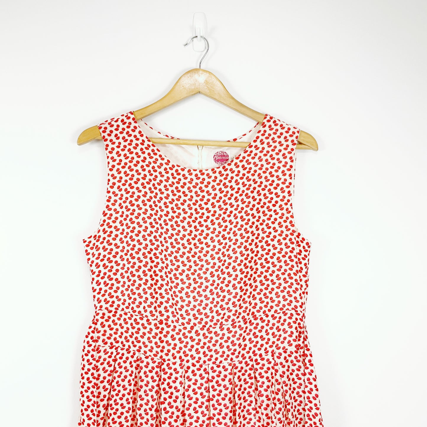 Spitalfields Sydney - Red Heart Print Sleeveless Dress