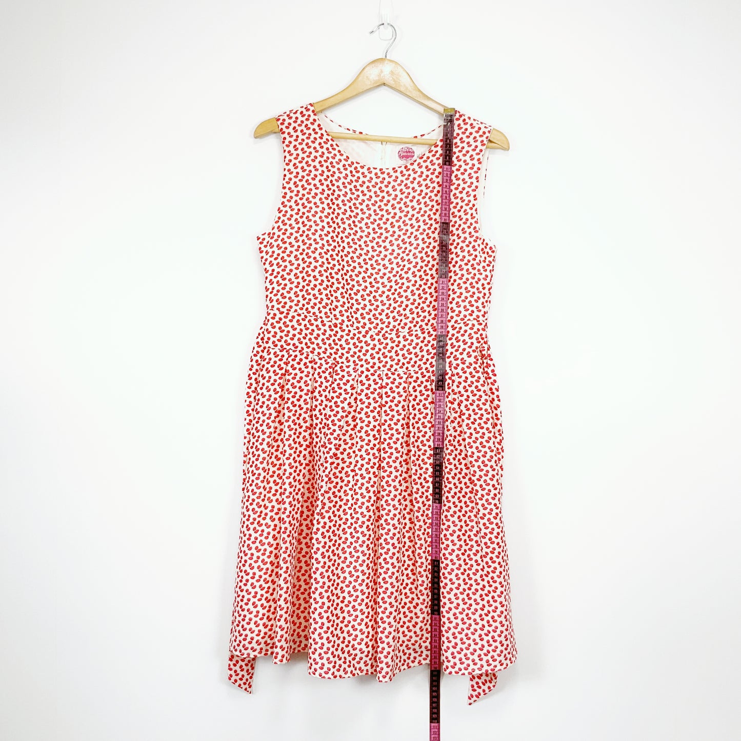 Spitalfields Sydney - Red Heart Print Sleeveless Dress