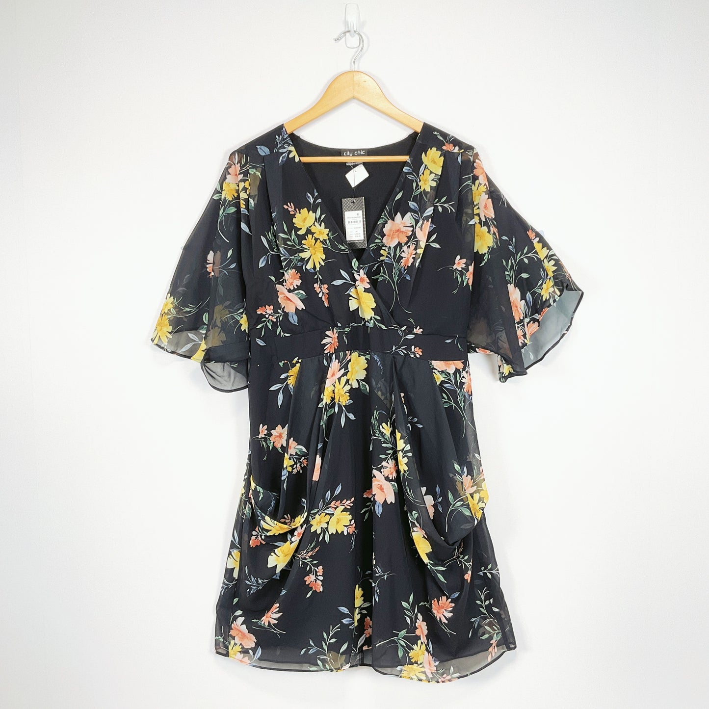 City Chic - Black Floral Dress