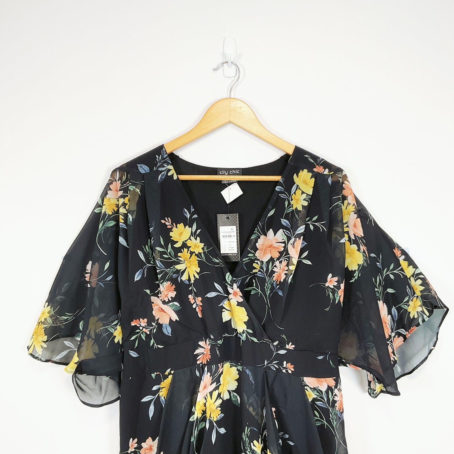 City Chic - Black Floral Dress
