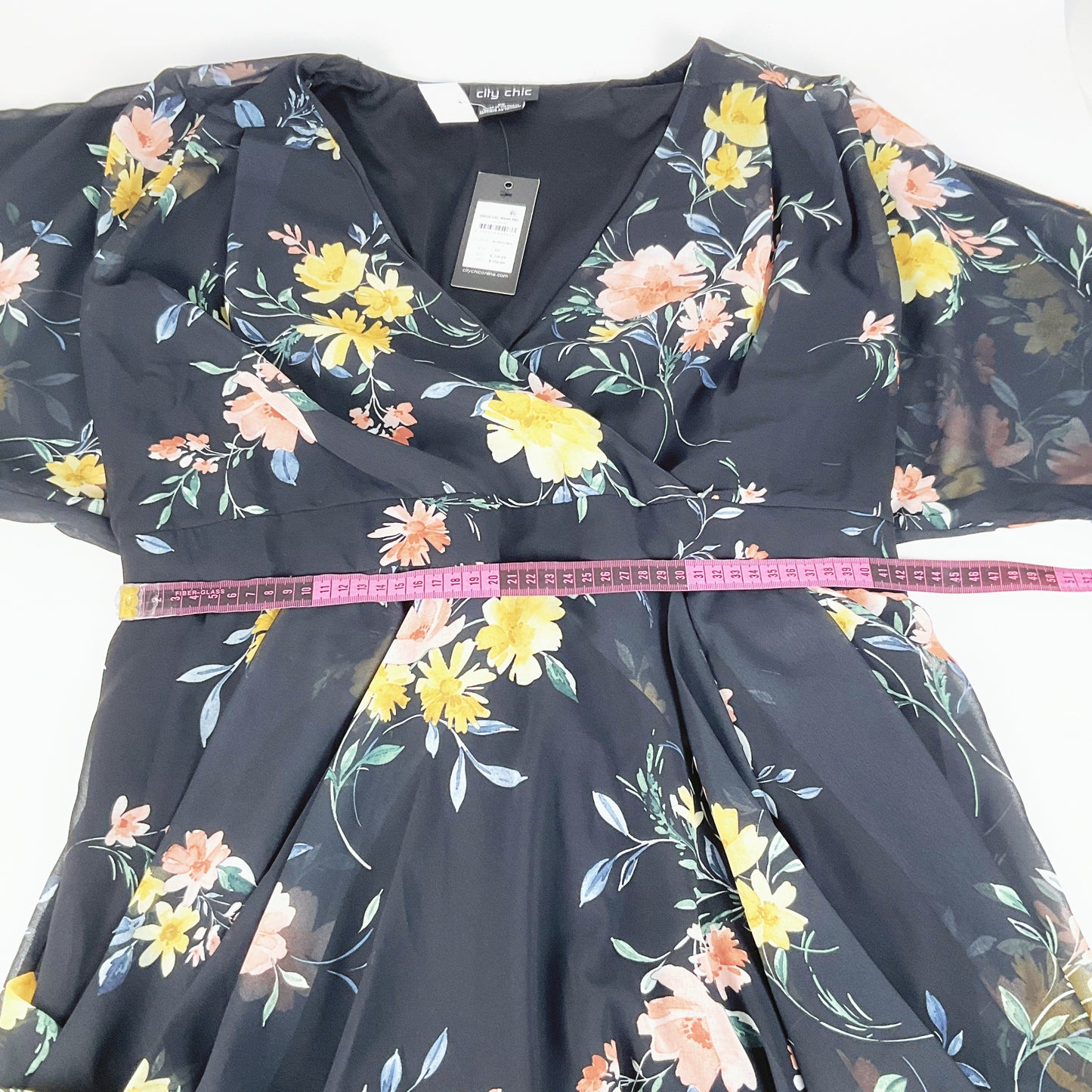 City Chic - Black Floral Dress