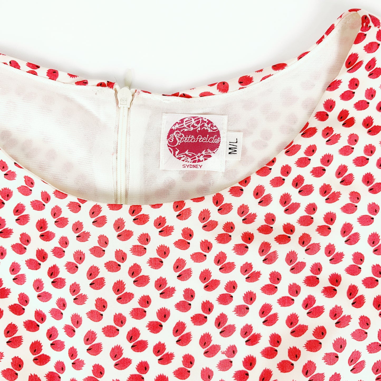 Spitalfields Sydney - Red Heart Print Sleeveless Dress