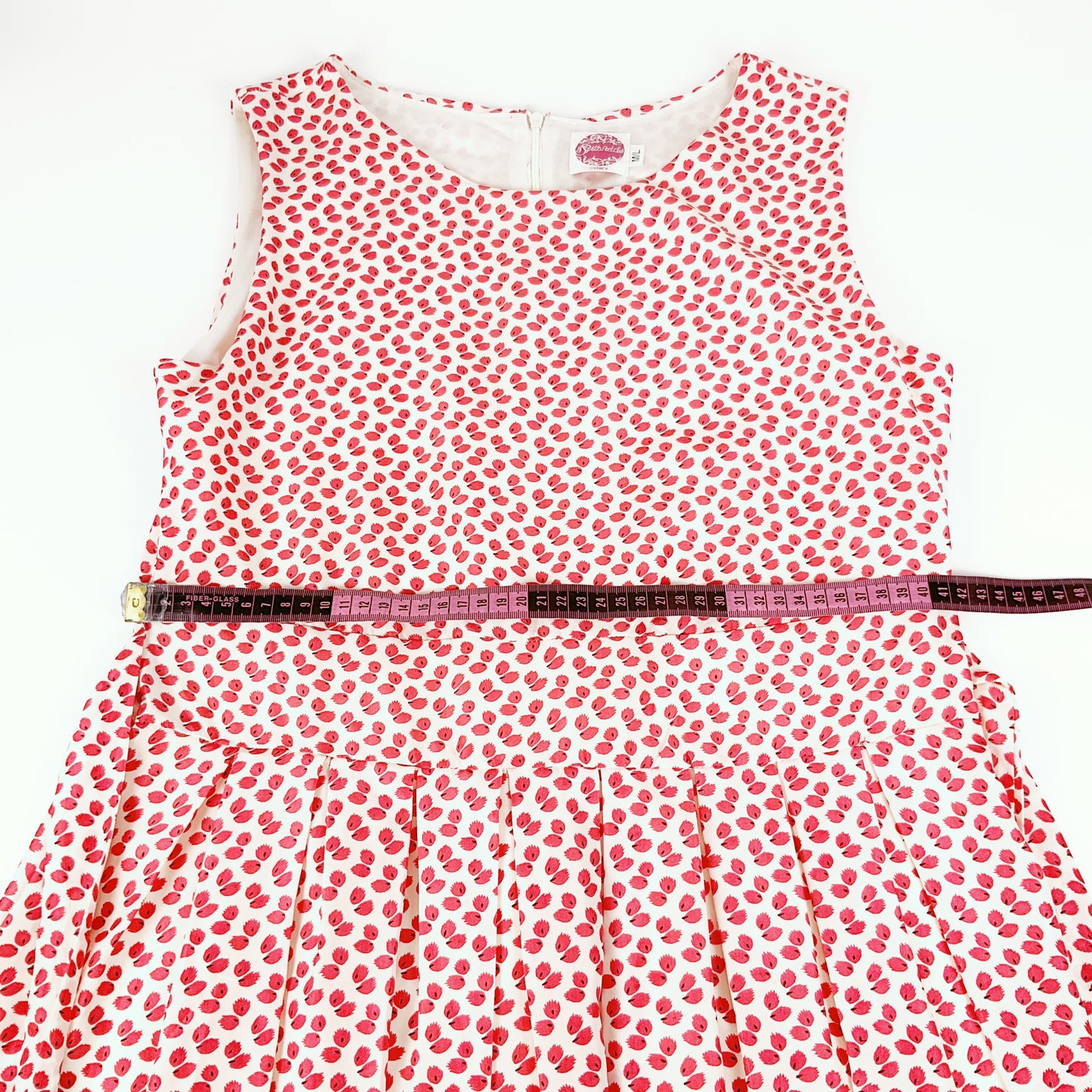 Spitalfields Sydney - Red Heart Print Sleeveless Dress