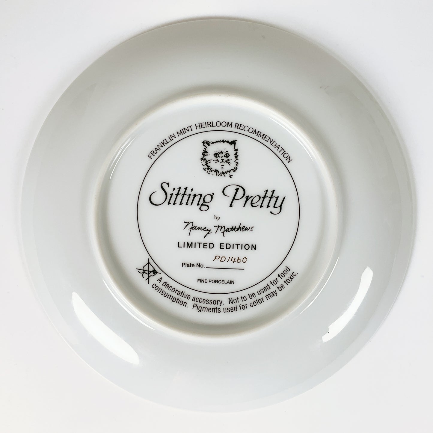 Franklin Mint - "Sitting Pretty" by Nancy Matthews Decorative Plate