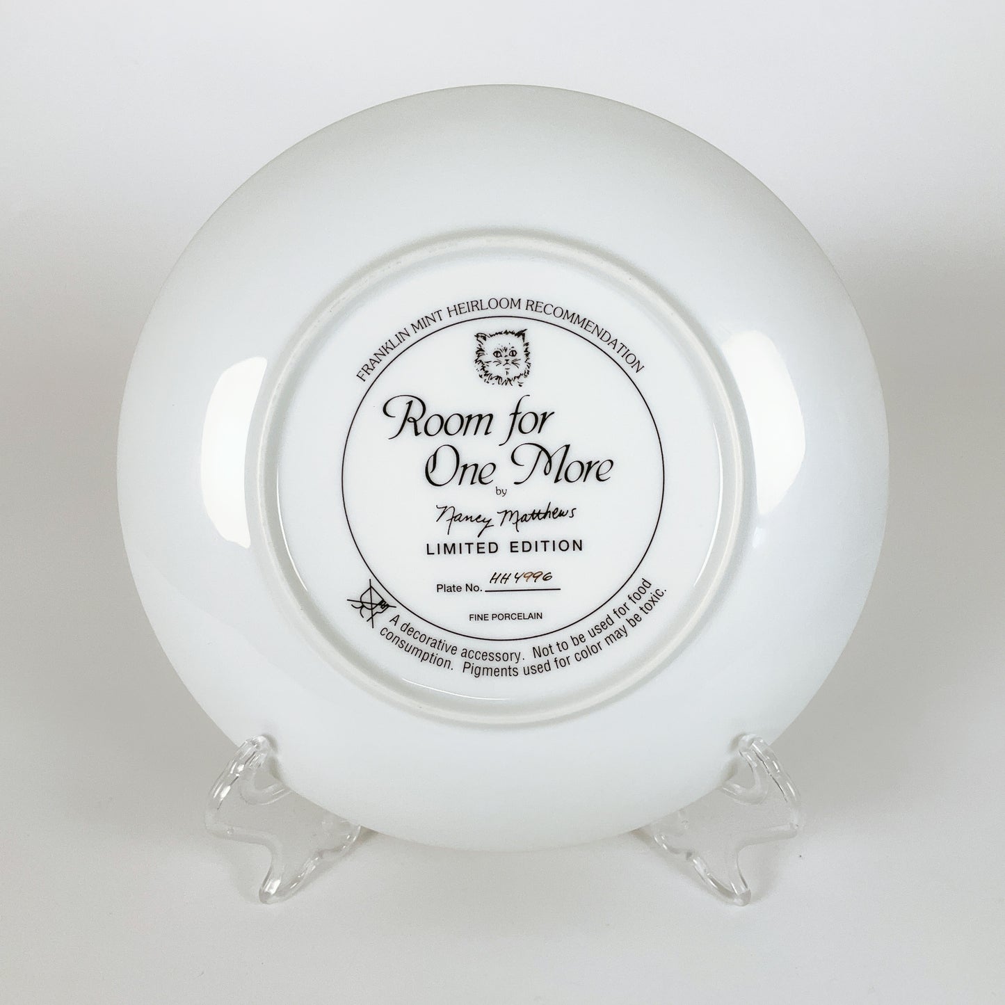 Franklin Mint - "Room for One More" by Nancy Matthews Decorative Plate