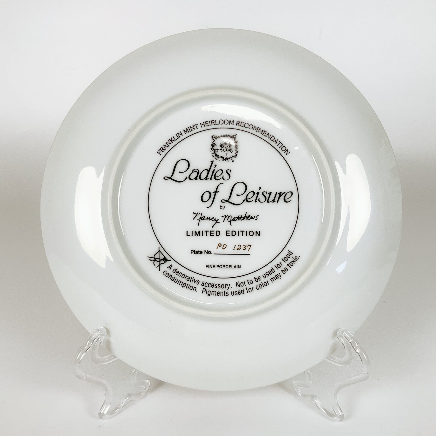 Franklin Mint - "Ladies of Leisure" by Nancy Matthews Decorative Plate