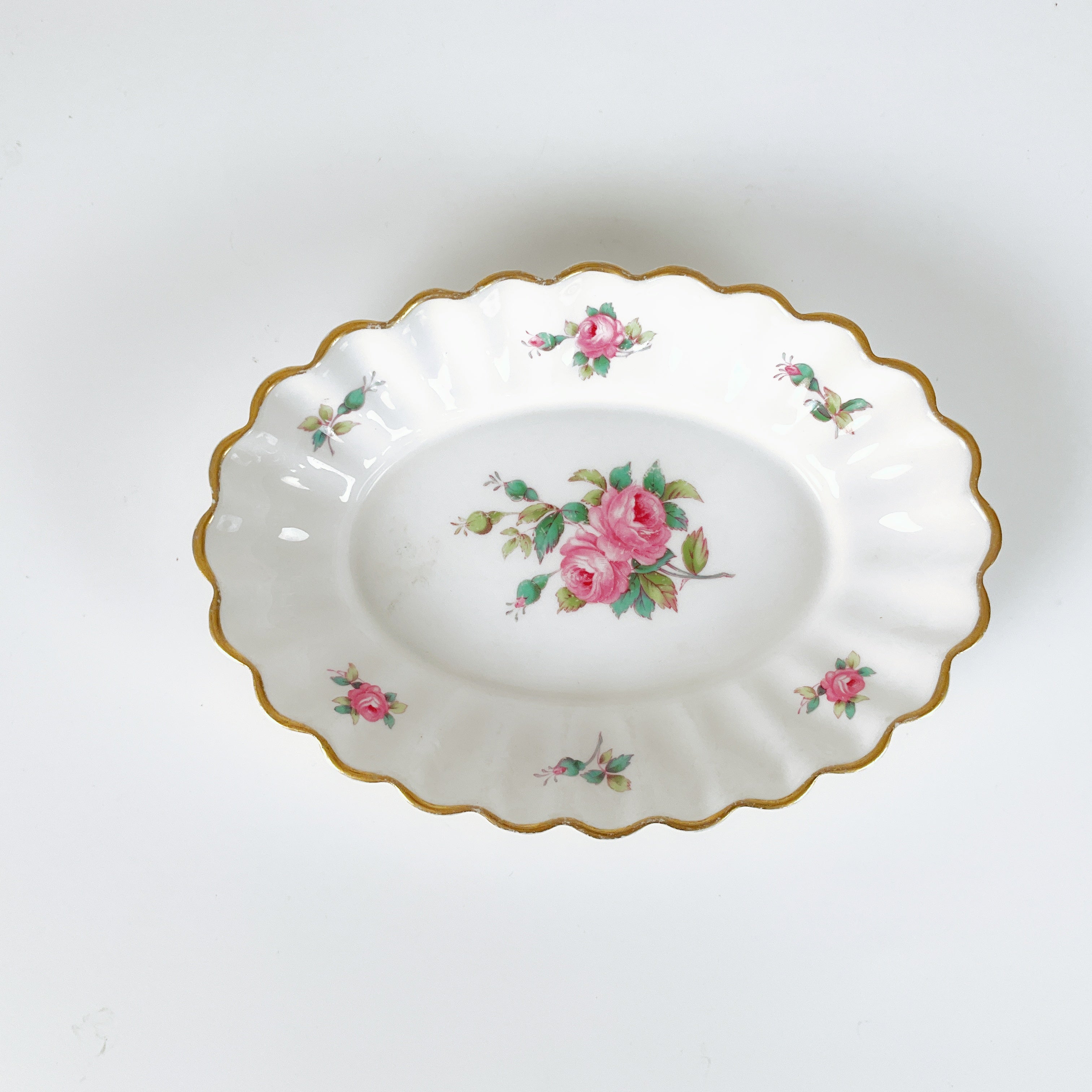 Vintage Spode England - Bone China Billingsley Rose Spray Set