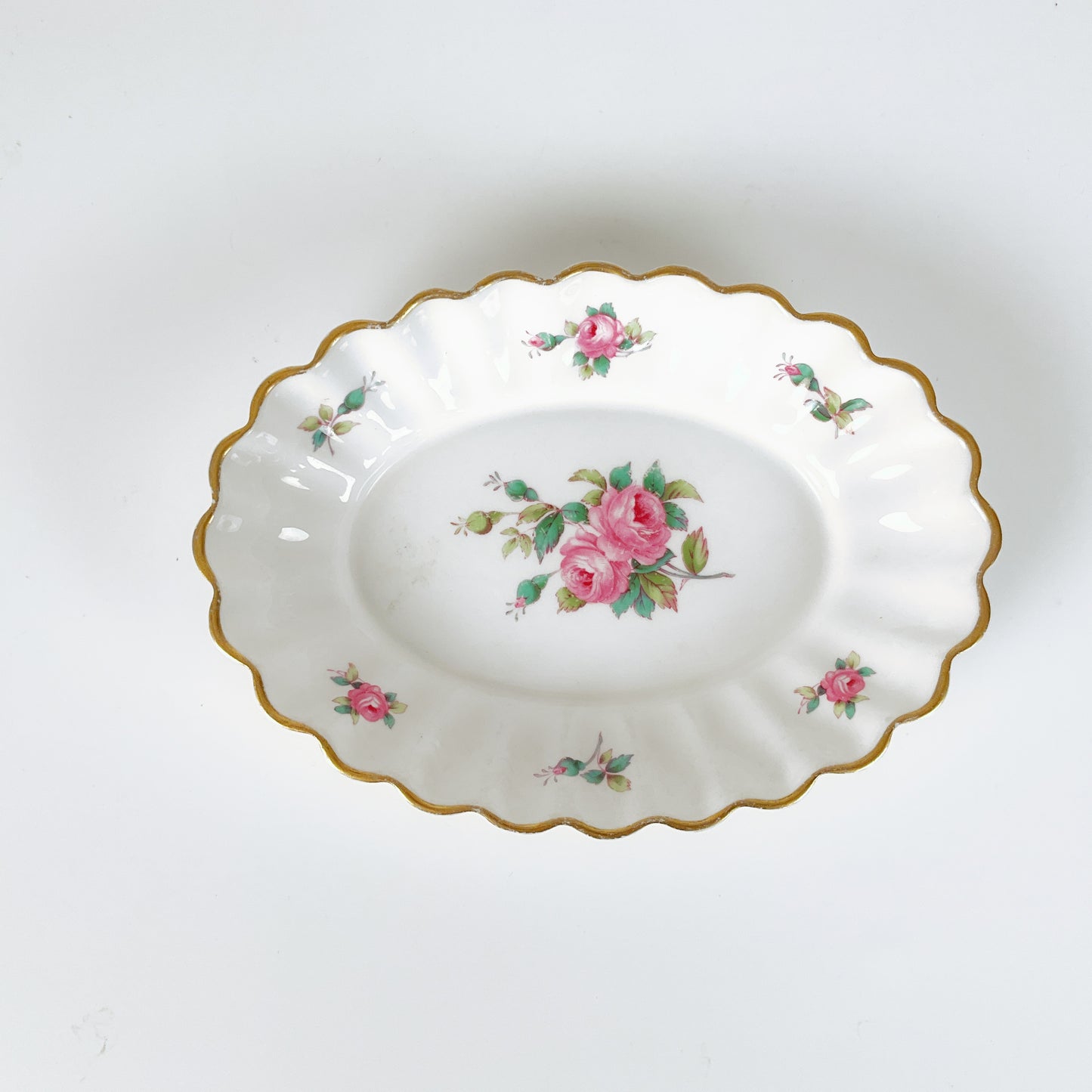 Vintage Spode England - Bone China Billingsley Rose Spray Set