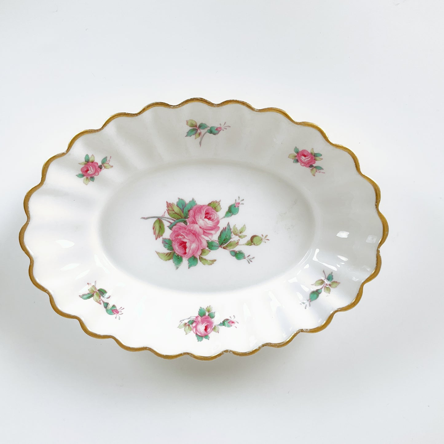 Vintage Spode England - Bone China Billingsley Rose Spray Set