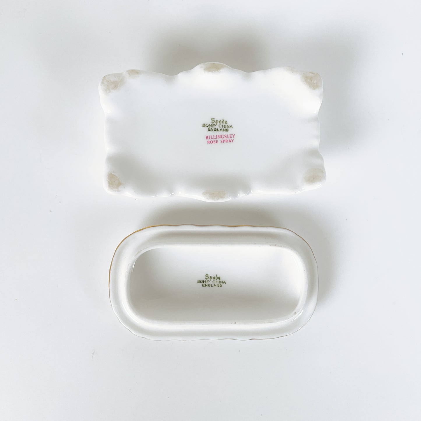 Vintage Spode England - Bone China Billingsley Rose Spray Set