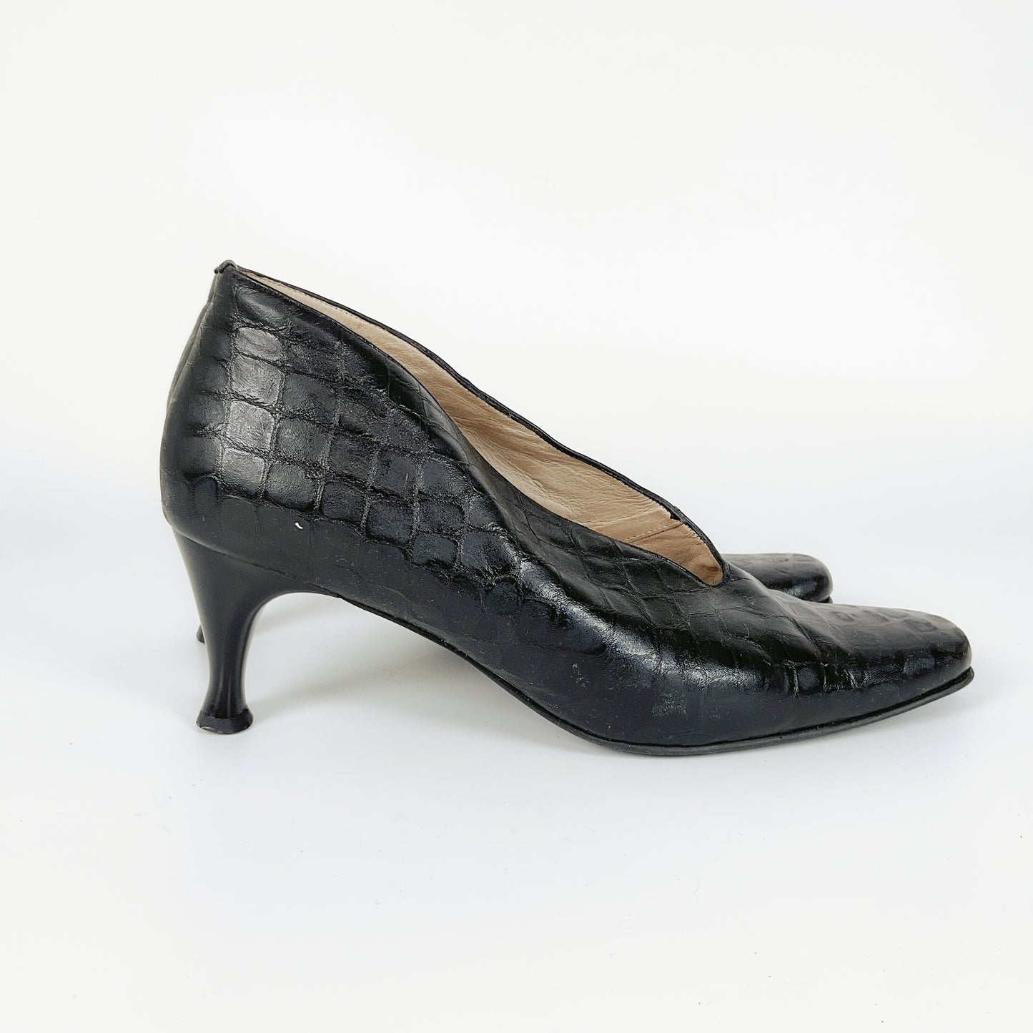 Marler - Kitten Heeled Black Shoes