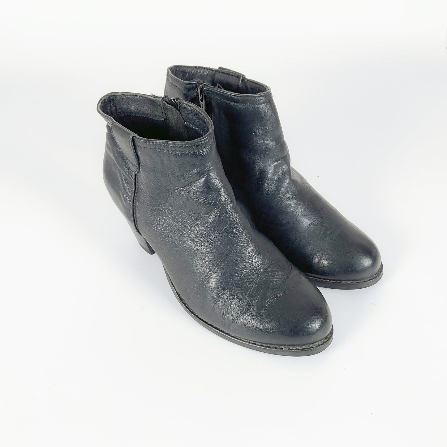 Paloma Rossi - Black Leather Ankle Boots